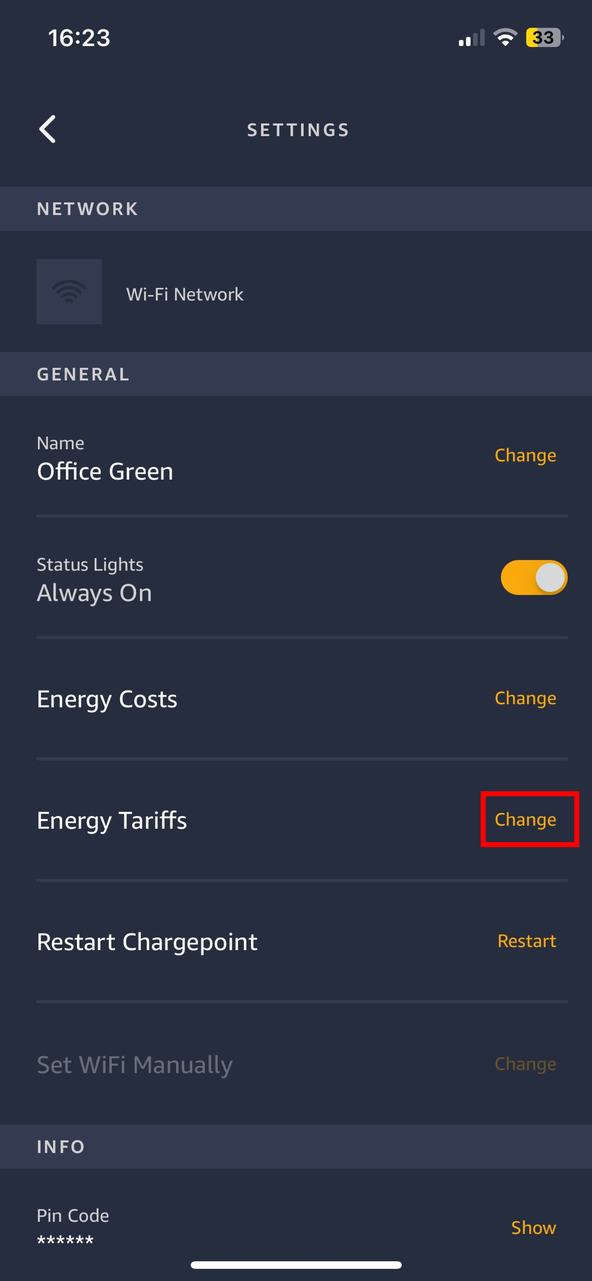 tariff-settings